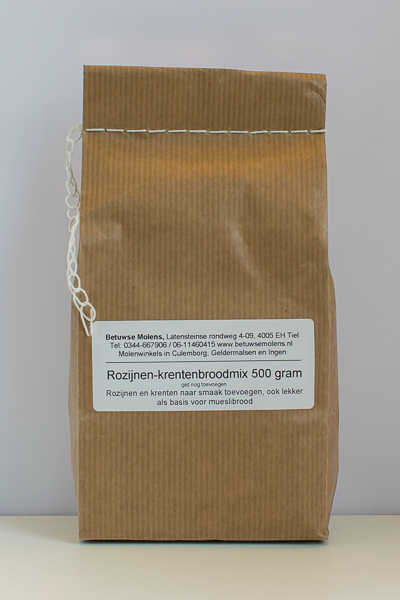 Rozijnen-krenten broodmix 500 gram